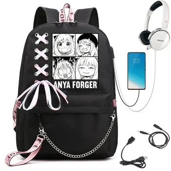 Anime CASUS x AİLE Anya Forger Sırt Çantası Kadınlar için Tasarım Öğrenci Okul omuzdan askili çanta Gençlik açık hava seyahati için sırt çantası