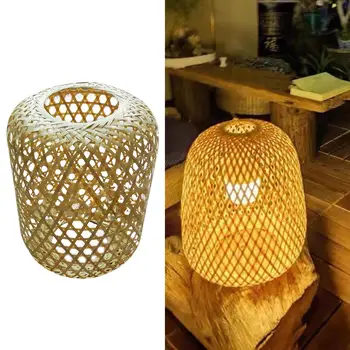 Bambu Lamba Gölge tavan lambası fikstürü Asılı Kolye aydınlatma koruması Fenerler Dekorasyon Dekoratif Avize Ofis Yurdu için