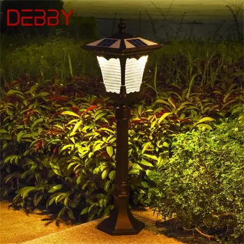 DEBBY Açık çim lambaları Güneş Retro Kahverengi Bahçe Lambası LED Su Geçirmez IP65 Ev Dekoratif Dubleks