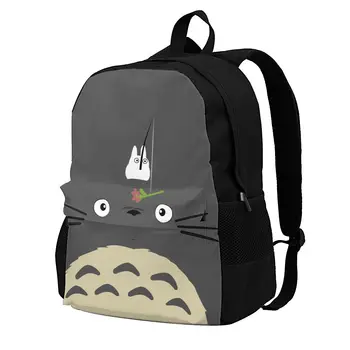 Komşum Totoro Sırt Çantası Komşum Totoro Stüdyo Ghibli Çizgili Sırt Çantaları Erkek Kadın Seyahat Çantası Moda Yüksek Kaliteli Çanta